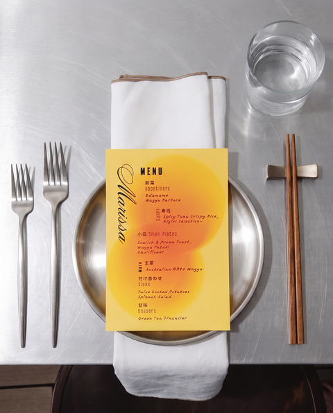Editable Menu Template (Japanese Dinner Themed)