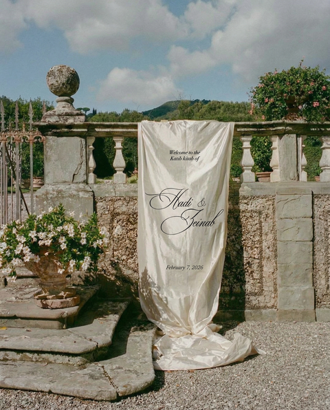 Fabric Welcome Sign